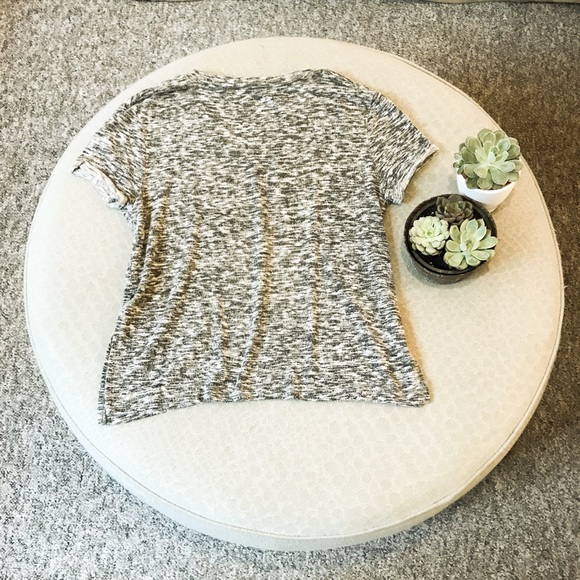 Grey patterned short sleeve sweater - Picture 4 of 5